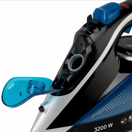 Orbegozo Plancha de Vapor 3200W, Vapor Continuo 45 g/min, Golpe de Vapor 220 g/min, Suela Cerámica con Punta de Precisión, Planchado Normal, Vertical y Seco, Sistema Anti Cal [1]