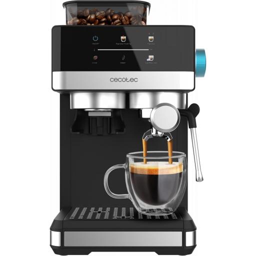  Cafetera Espresso cecotec con 1350W, 20 Bares, Depósito de 1.7L, Molienda Ajustable [0]