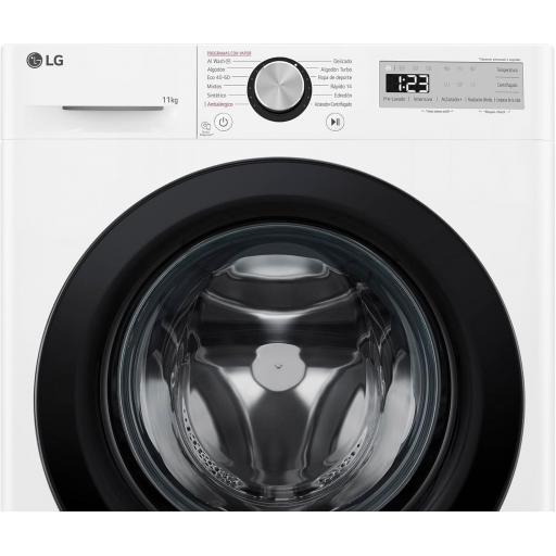 Lavadora carga frontal  LG  11 kg, 1400 rpm, Clase A-10%11 programas, AI Direct Drive™, Steam™, Blanco [2]