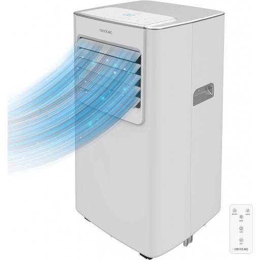 ¡Aire Acondicionado Portátil cecotec blanco 7000 BTU--1750frig Mando a Distancia  Tecnología Soundless, Pantalla LED, 4 Modos, 2 Velocidades, Cobertura 20m2