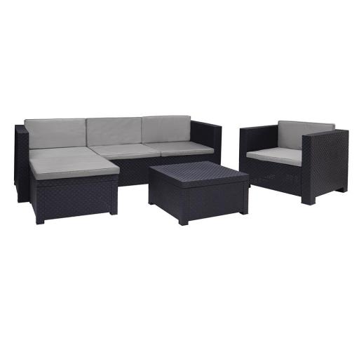 CONJUNTO JARDIN/TERRAZA SOFA+SILLON+MESA MANHATTAN GRAFITO SP BERNER [0]