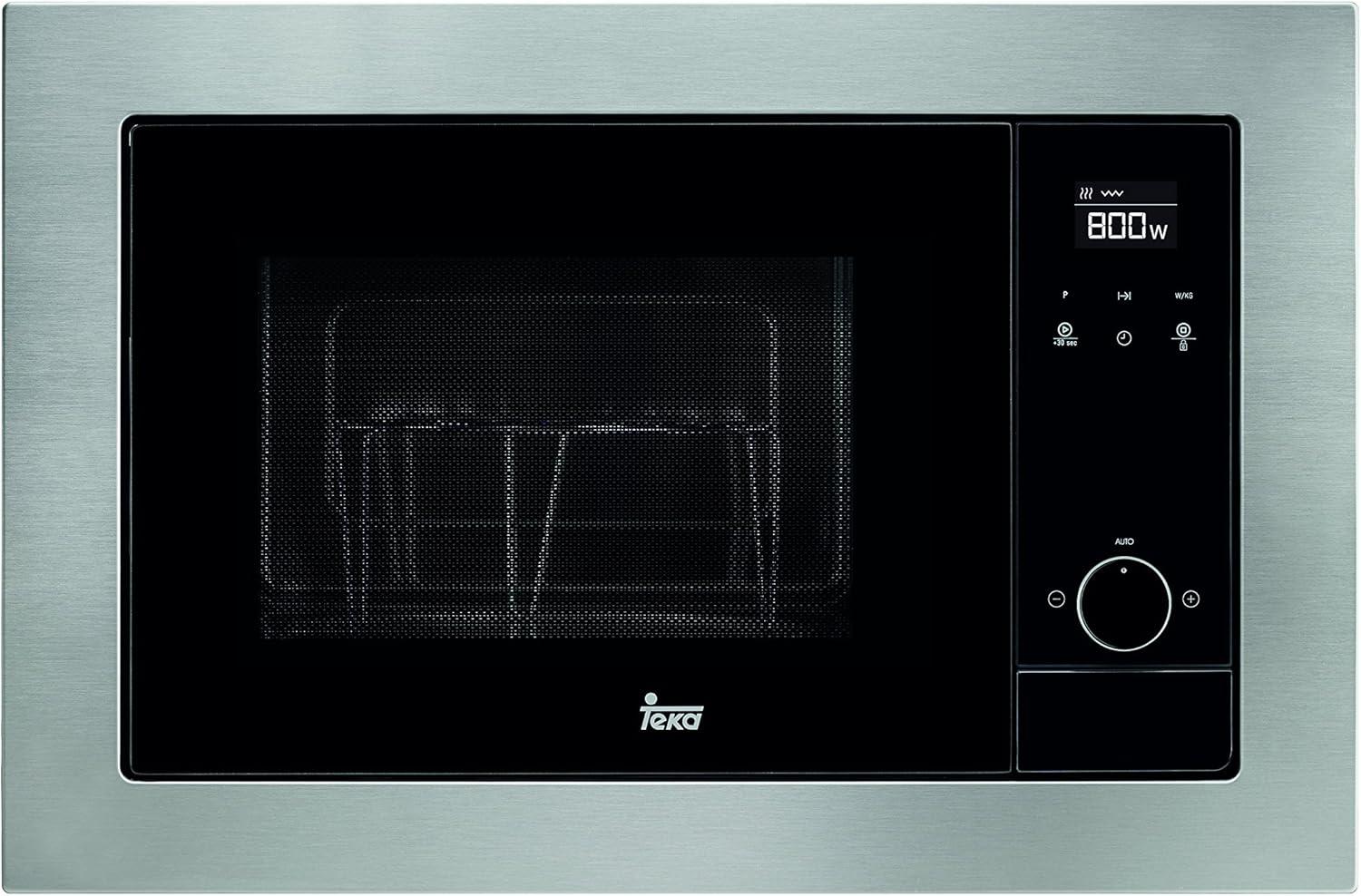 Microondas integrable - Teka 20L, 700W, Grill, Negro, Acero inoxidable