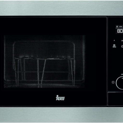 Microondas integrable - Teka 20L, 700W, Grill, Negro, Acero inoxidable