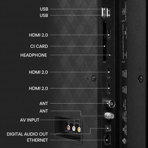 Hisense TV- UHD 4K Smart TV de 43 Pulgadas Televisor, Dolby Vision, Modo Juego Plus, DTS Virtual X, Control por Voz televisor (2023) [Clase de eficiencia energética F] [3]