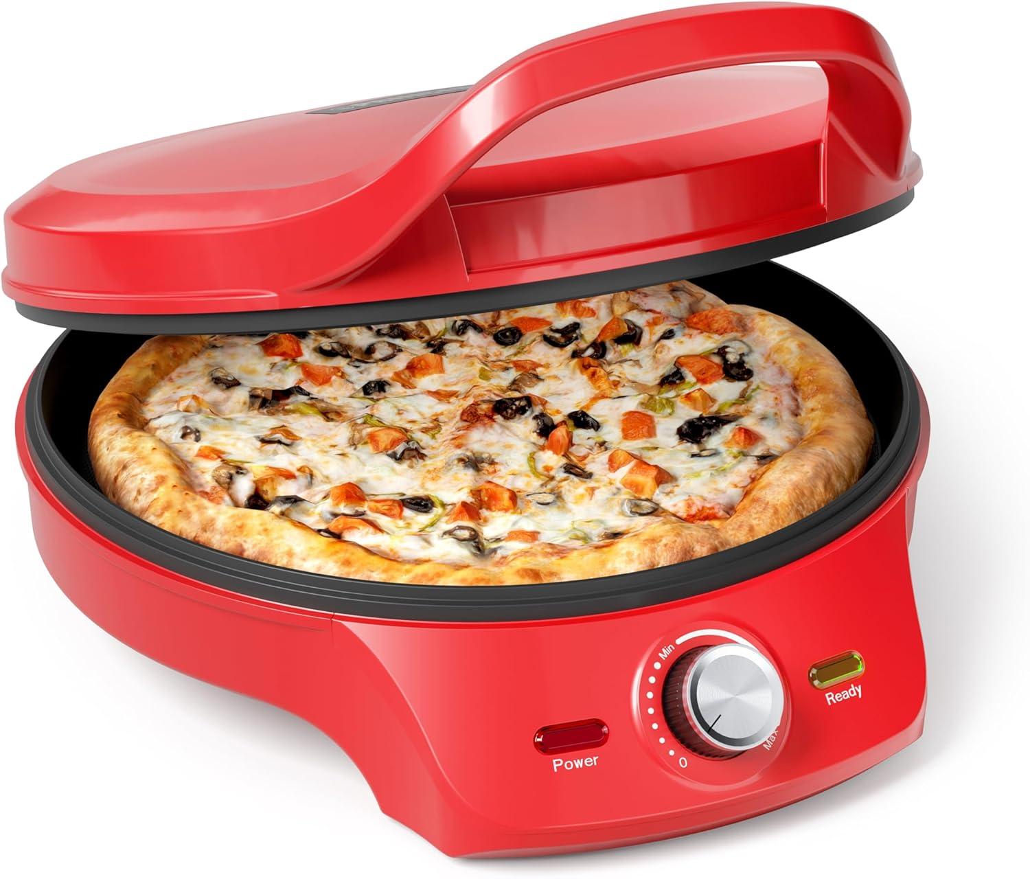 Princess Pizza Maker - Ø 32 cm - Termostato regulable - Multifuncional - Incluye función grill - hasta 200°C - 115007