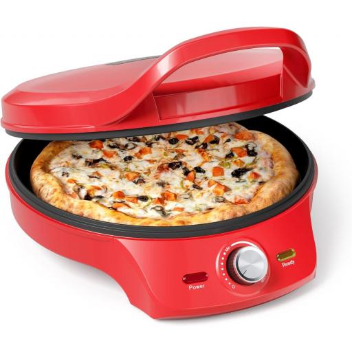 Princess Pizza Maker - Ø 32 cm - Termostato regulable - Multifuncional - Incluye función grill - hasta 200°C - 115007
