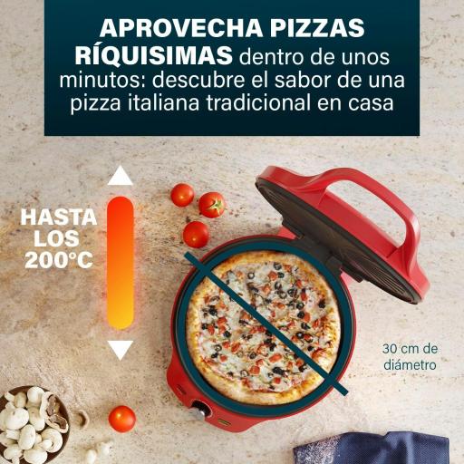 Princess Pizza Maker - Ø 32 cm - Termostato regulable - Multifuncional - Incluye función grill - hasta 200°C - 115007 [2]