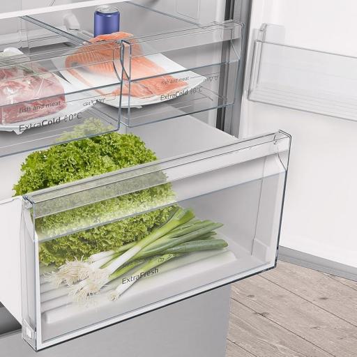 Frigorífico combi Balay  Inox No Frost, 203x60cm Cajón Extra Fresh, Iluminación LED, Inox [3]