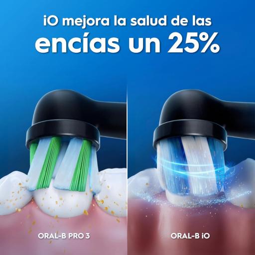 Oral-B iO 2 Cepillo de Dientes Eléctrico Negro Noche, 1 Cabezal, 1 Estuche De Viaje, 1 Portarrecambios, 3 Modos De Cepillado, Sensor De Presión y Temporizador, Diseñado por Braun [3]