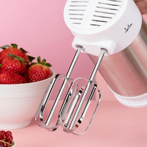  Batidora de Varillas jata Batidora Amasadora Repostería. 400 W. 5 Velocidades y Turbo. 4 Varillas: 2 Amasadoras y 2 Batidoras/Mezcladoras. Varillas Extraíbles. Fácil Limpieza [2]