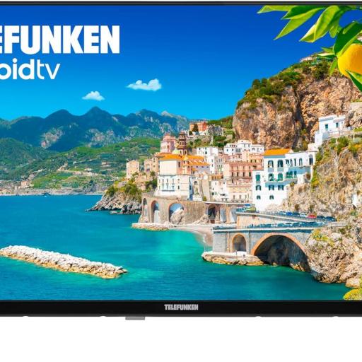 TV Telefunken 32" Android TV 32 Pulgadas Resolución HD, Diseño sin Marcos, HDR10, Bluetooth, Chromecast Integrado, Compatible con Google Assistant y Alexa [2]