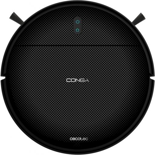 Robot Aspirador Conga Cecotec. Navegación Giroscópica Ordenada, 2000Pa Presión de Succión, Autonomía 120 Minutos, Sensores Anticaídas y 2 Cepillos Laterales, Diseño Compacto, App Control