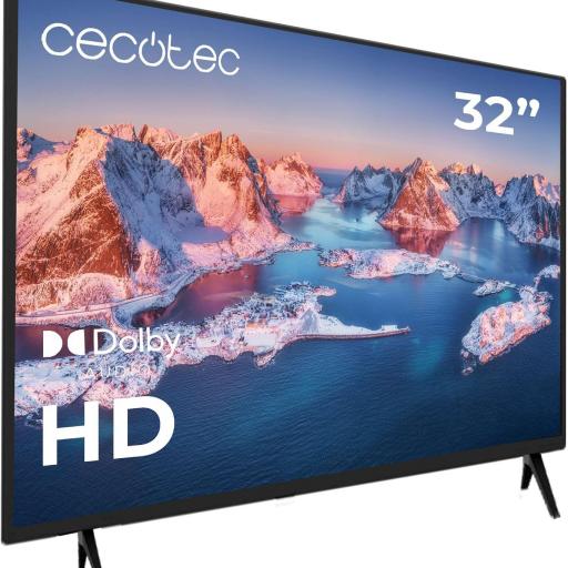 Televisor Cecotec  LED 32 Pulgadas, HD, Resolución de imágenes y Videos óptima, Sistema Dolby, Memoria Flash, Conectividad HDMI/USB, Mando a Distancia [3]