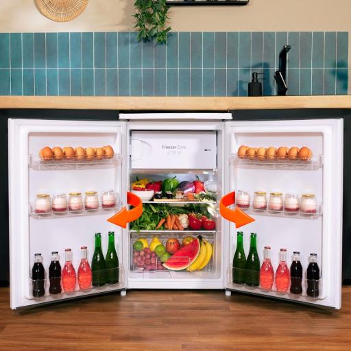 Frigorifico Cecotec Bajo Encimera con Congelador de 13l  color blanco, clase E, temperatura regulable, Crisper Box,  y nivel sonoro bajo. [3]