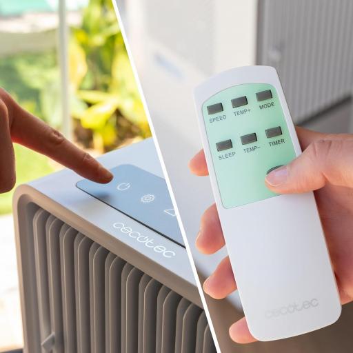  Aire Acondicionado Portátil Cecotec con Mando a Distancia7000 BTU - 1750 Frigorías, Control Táctil, Pantalla LED, 4 Modos, 2 Velocidades, Temporizador, Cobertura 20m2 [3]