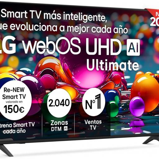 TV LG 65", UHD 4K, WebOS 25, Ultimate IA, HDR10 Pro, Super Upscaling, Dolby Digital Plus, Google Assistant, Negro [0]