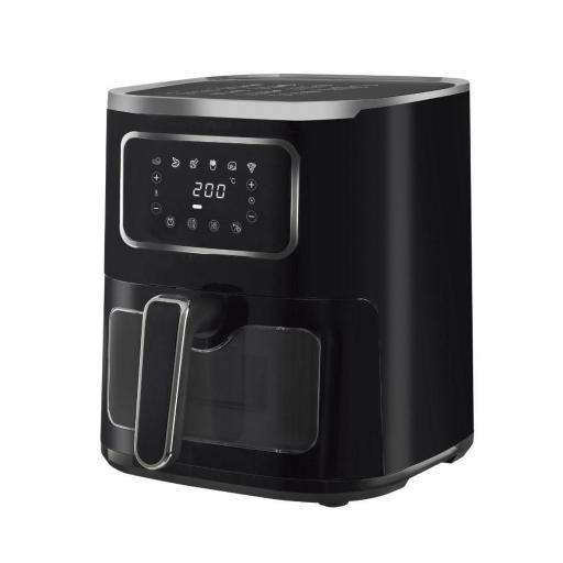 FREIDORA SIN ACEITE DIGITAL 5 LITROS NEGRA CON VENTANILLA 1500W KÜKEN [2]