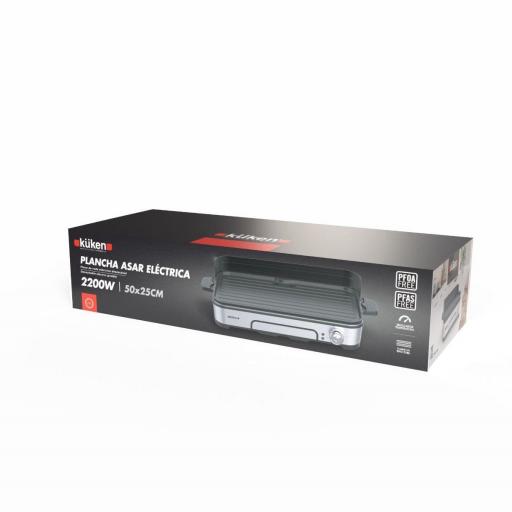 PLANCHA DE ASAR ELÉCTRICA 50x25CM 2200W KUKEN [1]