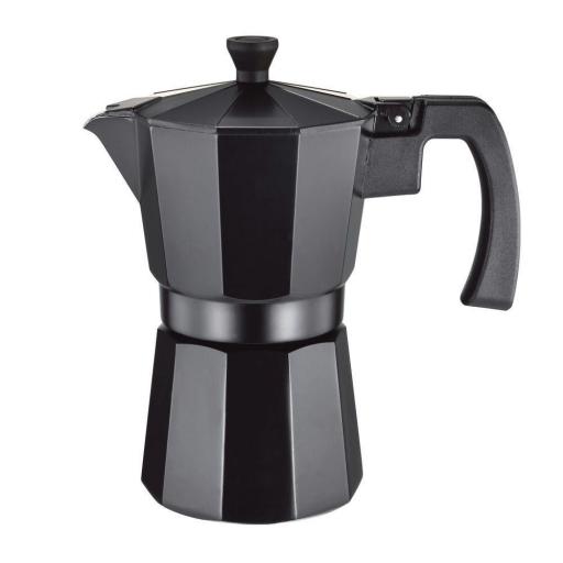 CAFETERA ALUMINIO NEGRA SUPREME 9 TAZAS