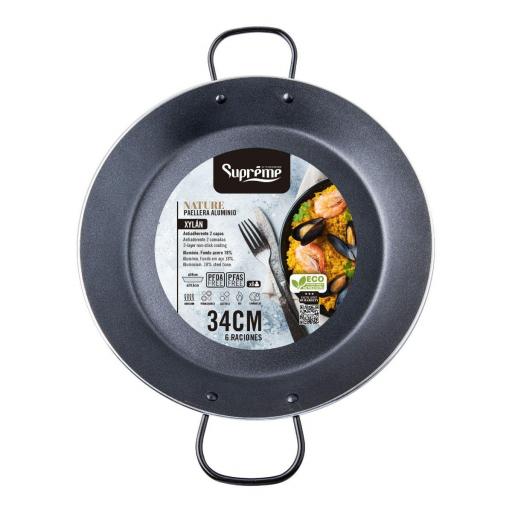 PAELLERA ALUMINIO XYLÁN NATURE 34CM