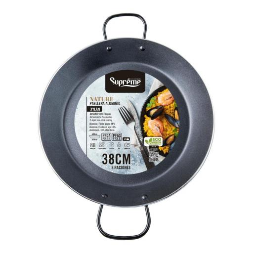 PAELLERA ALUMINIO XYLÁN NATURE 38CM