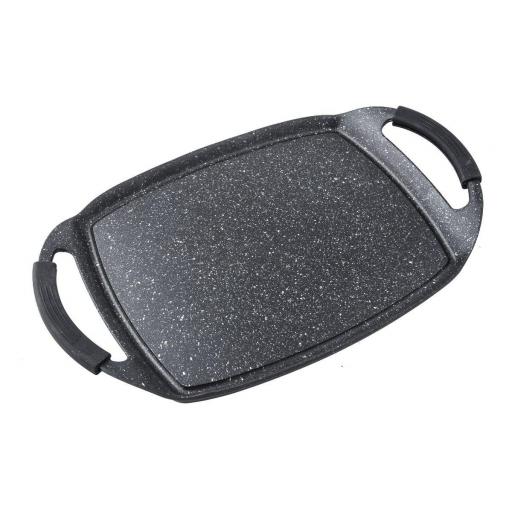 PLANCHA ALUMINIO FUNDIDO 37x27CM LISA PIEDRA [2]