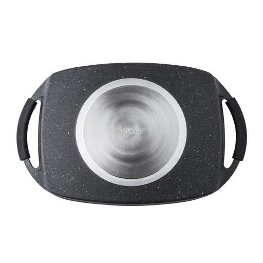 PLANCHA ALUMINIO FUNDIDO 37x27CM LISA PIEDRA [1]