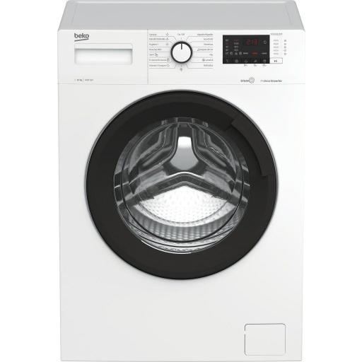 Lavadora carga frontal - Beko  10 kg, 1400 rpm, StainExpert, SteamCure, Blanco