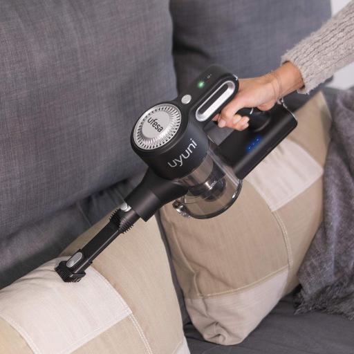  Aspirador Escoba Sin Cable Ufesa  Sin Bolsa, 20 KPA, Autonomía 40min, Batería de Litio 22.2V, 2 Velocidades, 2 Cepillos Intercambiables, Motor Brushless Digital, Cuerpo Desmontable [2]