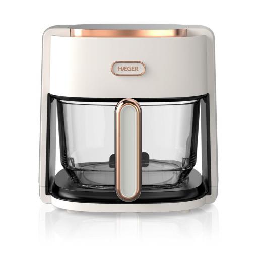 Freidora Digital sin Aceite HAEGER Air Glass - 4,5 L, 8 Programas, Cuba de cristal, 1200W [3]