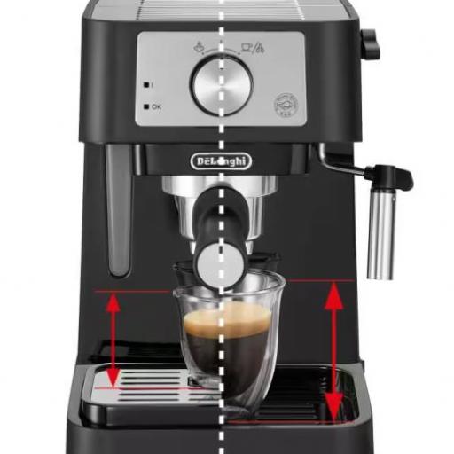 De'Longhi Stilosa Premium - Cafetera de bomba con 15 bares de presión, 1100 W, 1L, color negro y plata  [2]