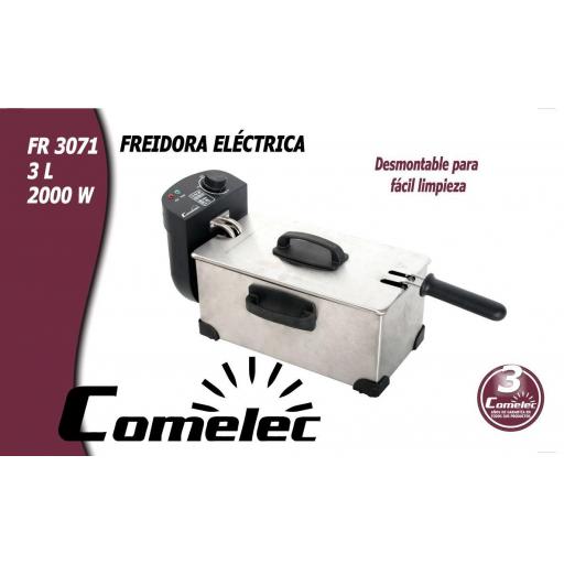 Freidora de aceite Comelec 3l inox 2000w [1]