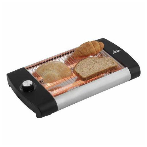 Tostadora - Jata , 600 W, Tostador plano, 3 Barras de cuarzo, Negro e inox [0]