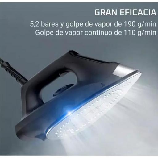 Centro de planchado rowenta 5,2 bar de presión, Golpe de vapor de 200 g/min, Salida de vapor continua de 110 g/min, Diseño muy compacto [2]