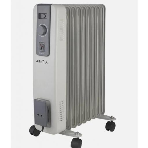 Radiador Aceite Acebuche 2000w Gris 3pot.9elementos,antivuelco.termost.ajust.proteccion Seg.54,5x37x24cm