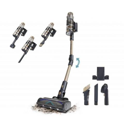 Conga Aspirador escoba sin cables con 600 W y 160 AW de potencia de succión. 40 kPa. Modo Auto. Cepillo para animales y tubo flexible. Limpia hasta 140 m2 sin parones en modo Eco. [2]