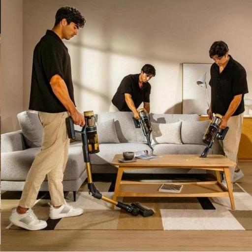 Conga Aspirador escoba sin cables con 600 W y 160 AW de potencia de succión. 40 kPa. Modo Auto. Cepillo para animales y tubo flexible. Limpia hasta 140 m2 sin parones en modo Eco. [3]