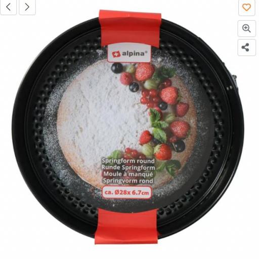  MOLDE ANTIDESLIZANTE PARA TARTA Ø28 x 6,7cm ALPINA [1]