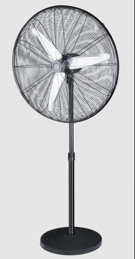 Ventilador De Pie Alarcon 120w Negro 3vel 55d 3asp Aluminio Plata Orientable Y Oscilante
