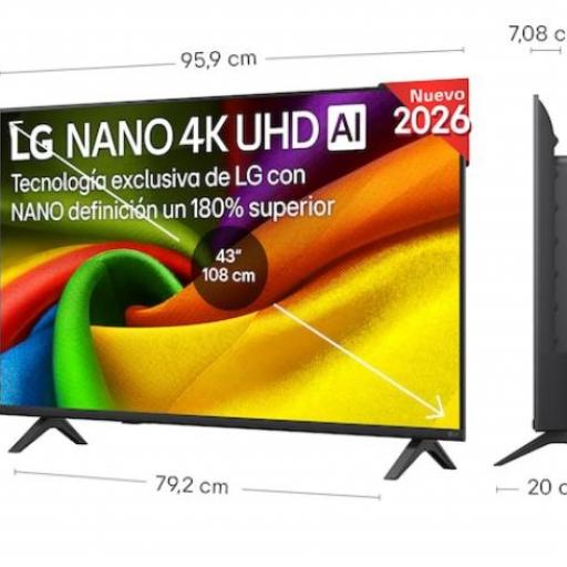 TV LG 43" Nano - 4K Ultra HD, a7 AI Processor 4K Gen9, WebOS 26, 20W, HDR10 Pro [0]