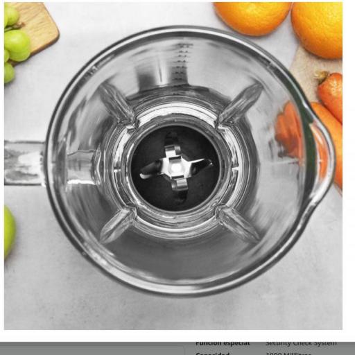 Cecotec Batidora de Vaso Power Black Titanium 2500MAX PerfectMix. 2500W Máxima Potencia, Cuchilla con Recubrimiento de Titanio Negro, 1,8L, Filtro para Licuados, Acabados en Acero Inox [1]