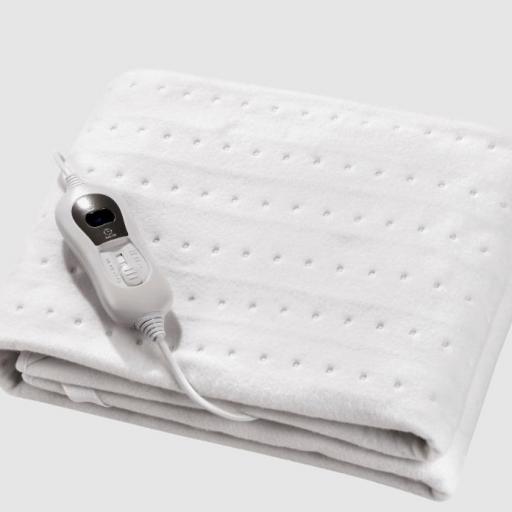 Calientacamas Elect.bienestar Blanco 60w 150x80cm 3niveles Control Led Autoapagado 3h Lavable [0]