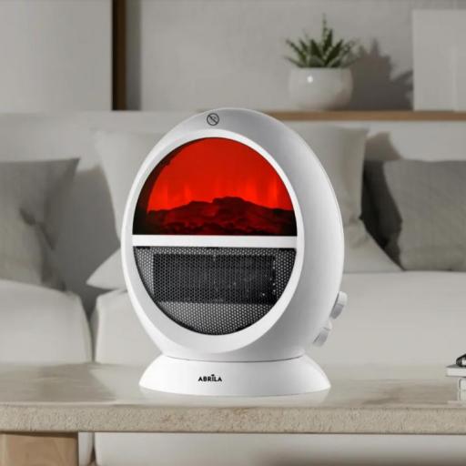 Termoventilador Mongol 2000w Blanco 2potencias Efecto Fuego Termost.reg.oscilante.antivuelco.36x29,8x18,2cm [0]