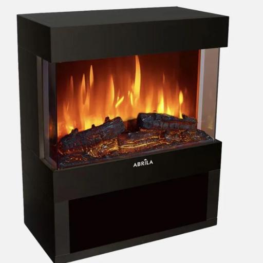 Termoventilador Ceramico Ptc Columbia 1800w Negro 2pot Efecto Llama Indep.termostato,protecc.73x60x30cm [1]