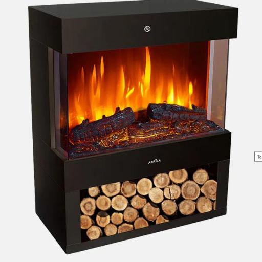 Termoventilador Ceramico Ptc Columbia 1800w Negro 2pot Efecto Llama Indep.termostato,protecc.73x60x30cm [0]