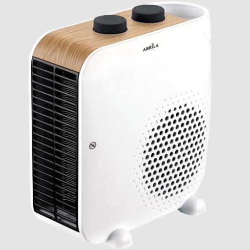 Termoventilador Elect.trail 2000w Blanco/haya 2pot 3fun Termostato Regulable,protecc.seg.23,5x22,5x12cm