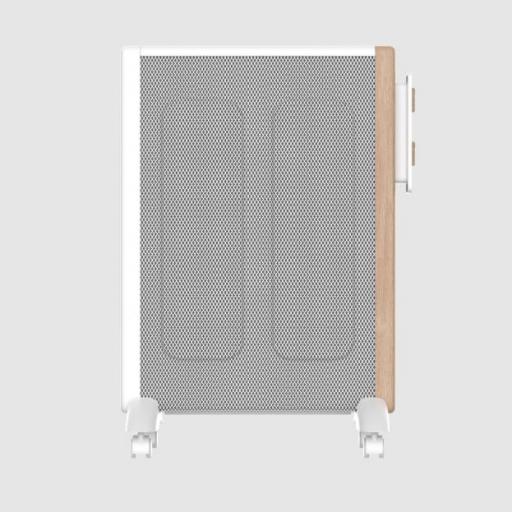 Radiador De Mica Badin 1500w Blanco/madera 2pot Antivuelco 3elem.Termostato Reg.asa Y Ruedas 63x44x27cm [2]