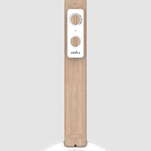 Radiador De Mica Badin 1500w Blanco/madera 2pot Antivuelco 3elem.Termostato Reg.asa Y Ruedas 63x44x27cm [3]