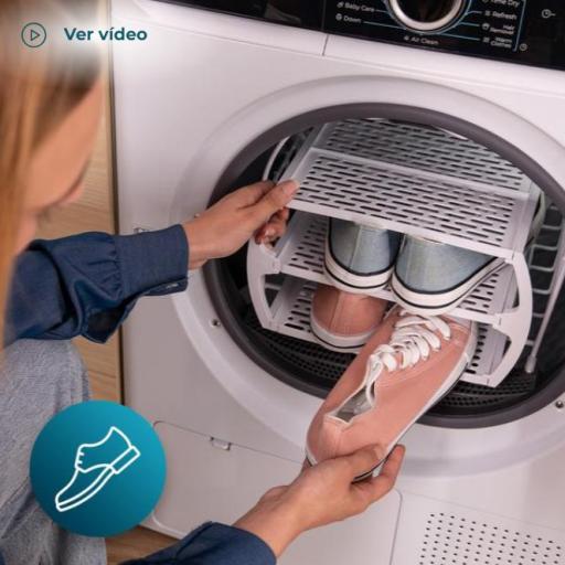 ¡Secadora bomba de calorCecotec blanca con capacidad de 9kg, clase E (Equivalente a la antigua clase A++), 15 programas con secado automático y funciones Spa Care, Antiarrugas, 4 niveles de intensidad de secado, luz interior, Delay Star [2]