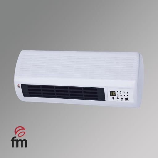Calefactor de pared FM TS-2001 - 1000/2000W, Mando a distancia, Temporizador, Termostato Frío/Calor [0]